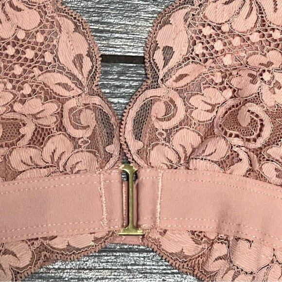 NWT We are HAH Free People Got Ur Back Bra Large Lace Mesh Bralette Copper Rose - Picture 6 of 14